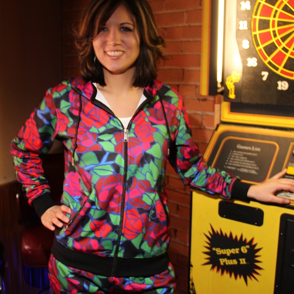 Joyrich floral print zip up hoody